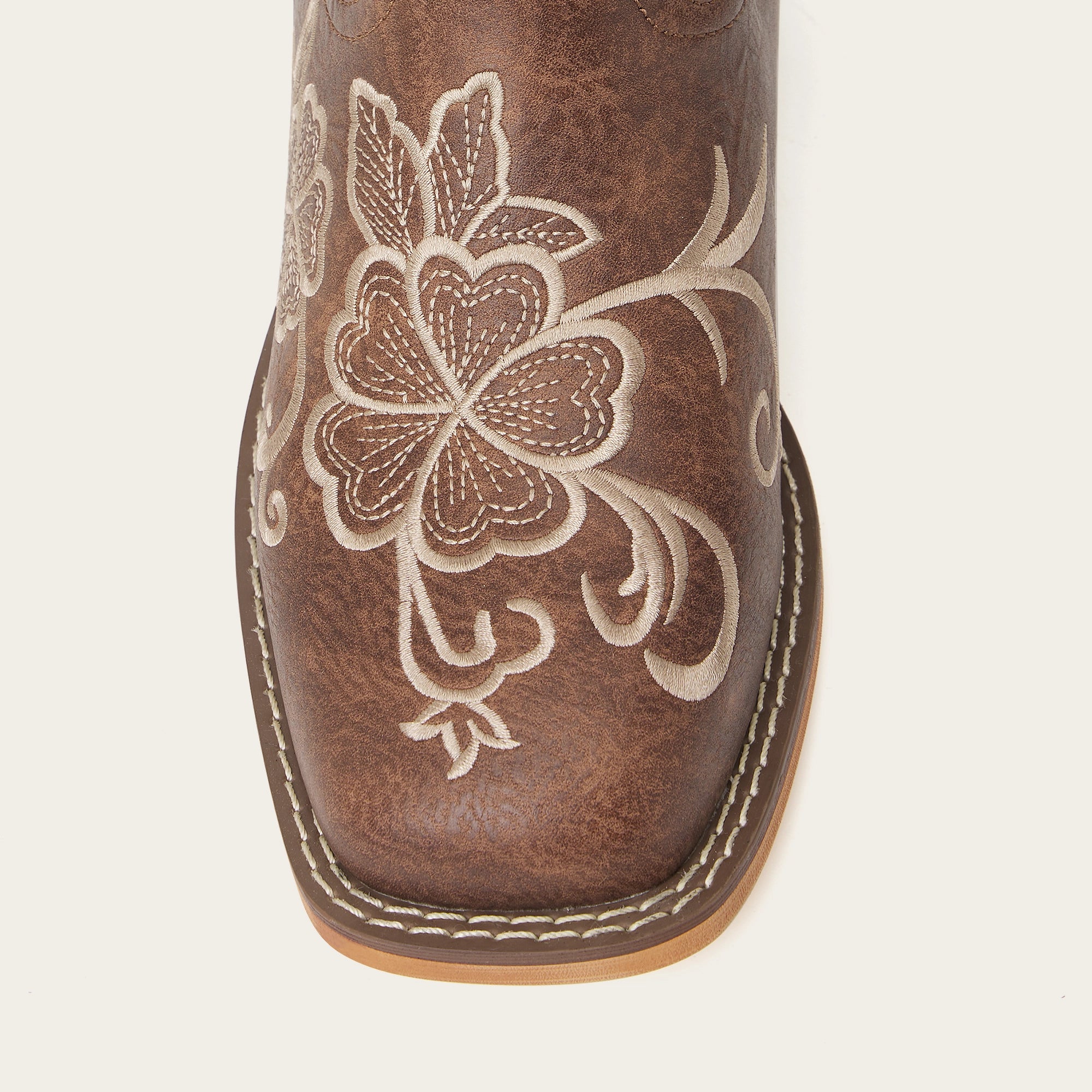 The Magnolia – Floral Square Toe Cowgirl Boots